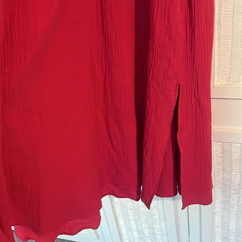 Magaschoni Raspberry T- Back Fringe Dress NWT SZ XS - Picture 3 of 6